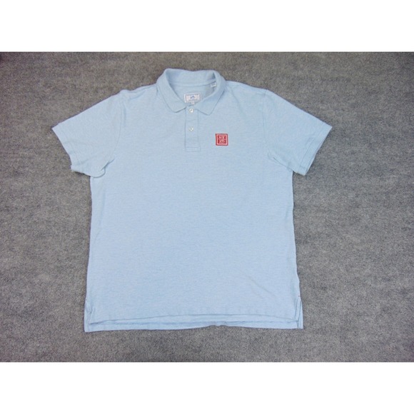 Southern Tide Shirt Mens XL Light Blue Polo Gyotaku Octopus Graphic Stretch Prep - Picture 6 of 10